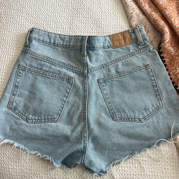 WEEKDAY ROWE DENIM SHORTS SZ 29 - splendid blue - Picture 5 of 10
